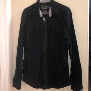 Buckle Black button shirt size L